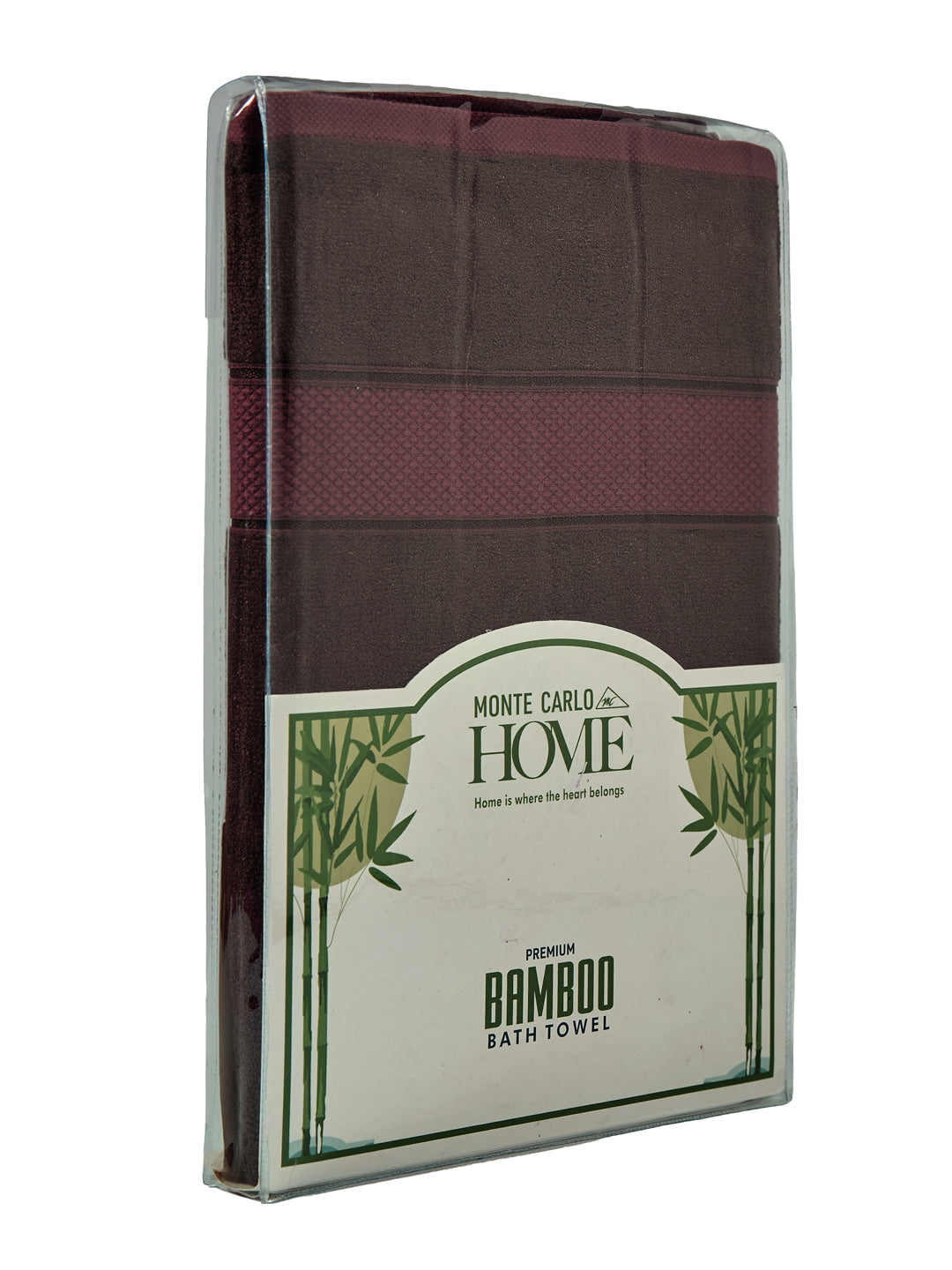 Luxury Brown Bamboo Cotton Solid 600 GSM Bath Towel Eco Bamboo 1 Pc Pvc Pack