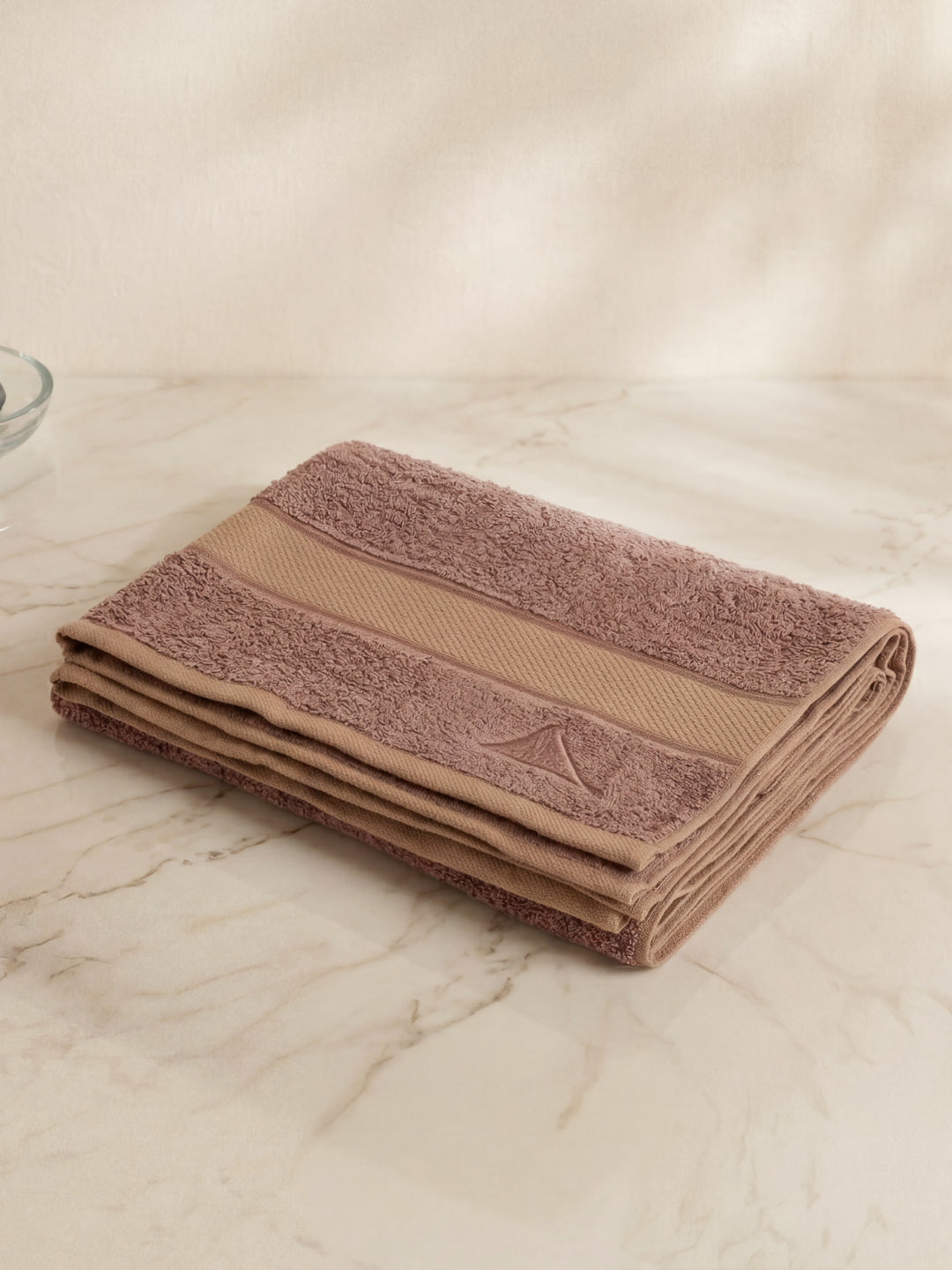 Luxury Camel Brown Bamboo Cotton Solid 600 GSM Bath Towel Eco Bamboo 1 Pc Pvc Pack