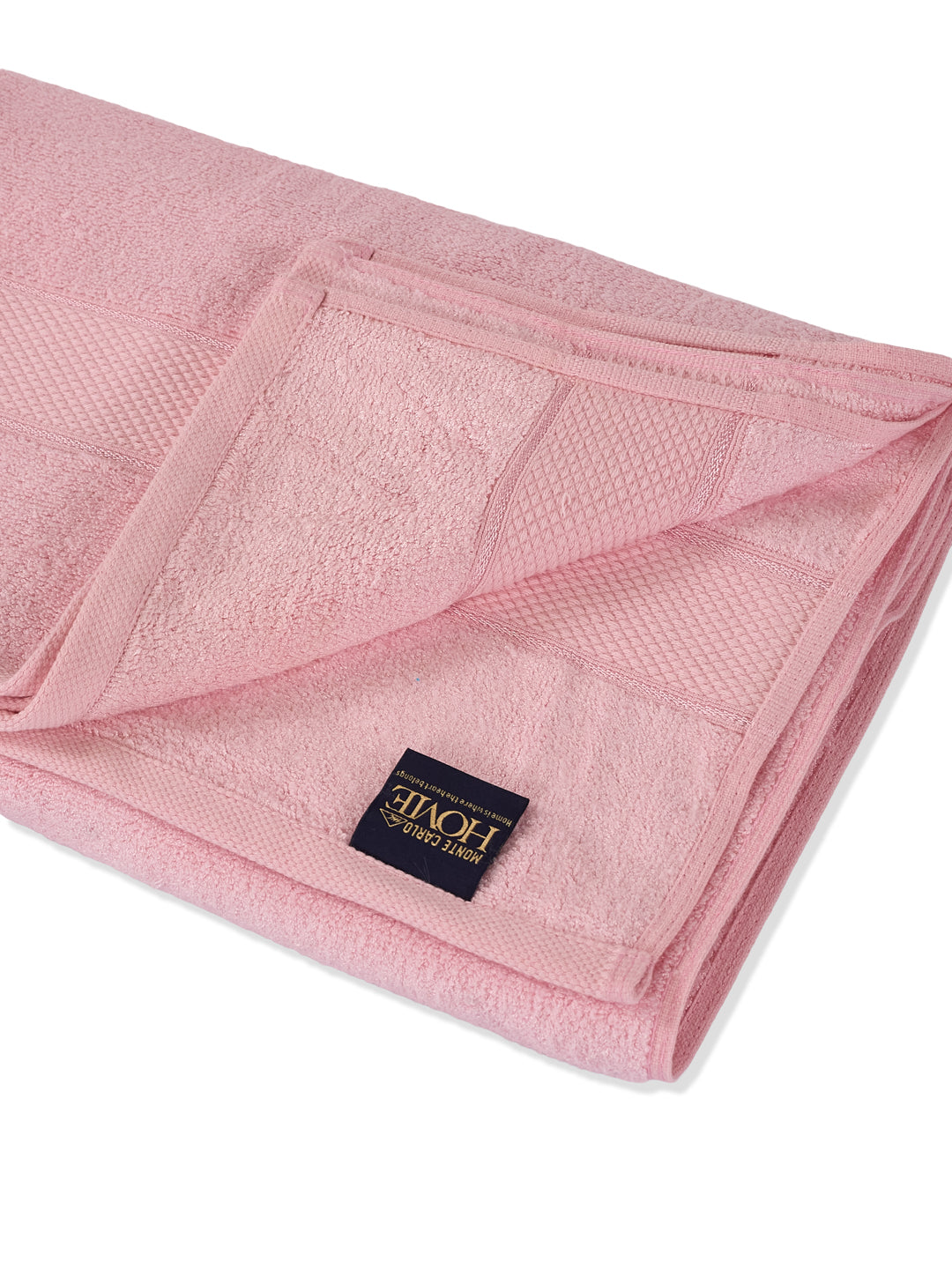 Luxury Pink Bamboo Cotton Solid 600 GSM Bath Towel Eco Bamboo 1 Pc Pvc Pack