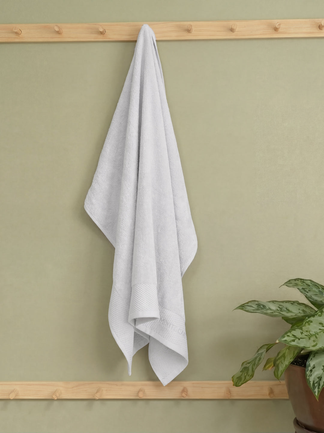 Luxury White 100% Cotton Solid 650 GSM Bath Towel Egyptian 1 Pc Box Pack