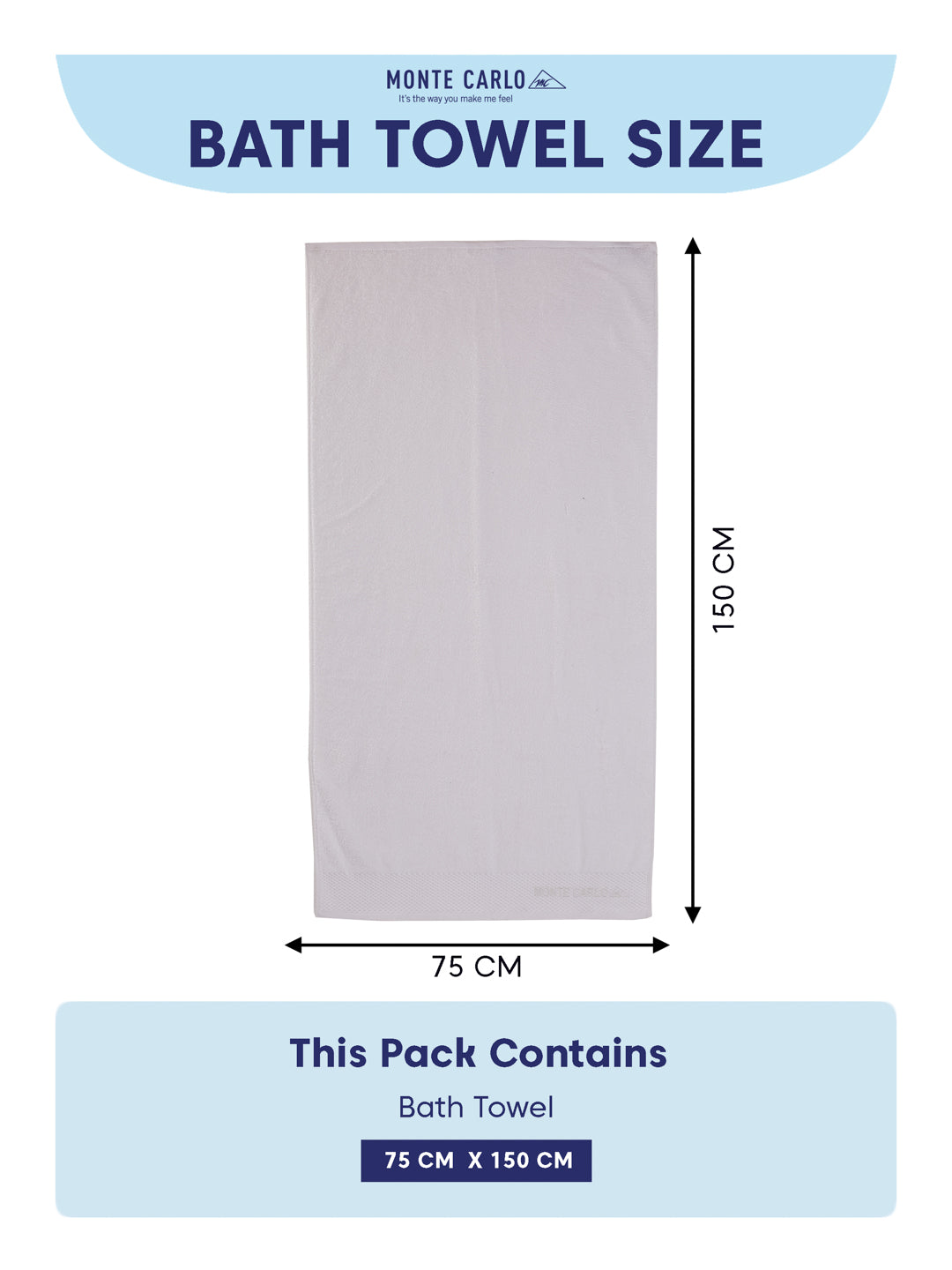Luxury White 100% Cotton Solid 650 GSM Bath Towel Egyptian 1 Pc Box Pack