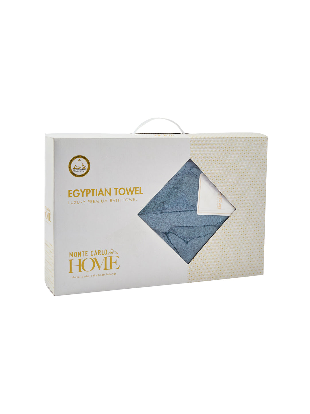 Luxury Blue 100% Cotton Solid 650 GSM Bath Towel Egyptian 1 Pc Box Pack