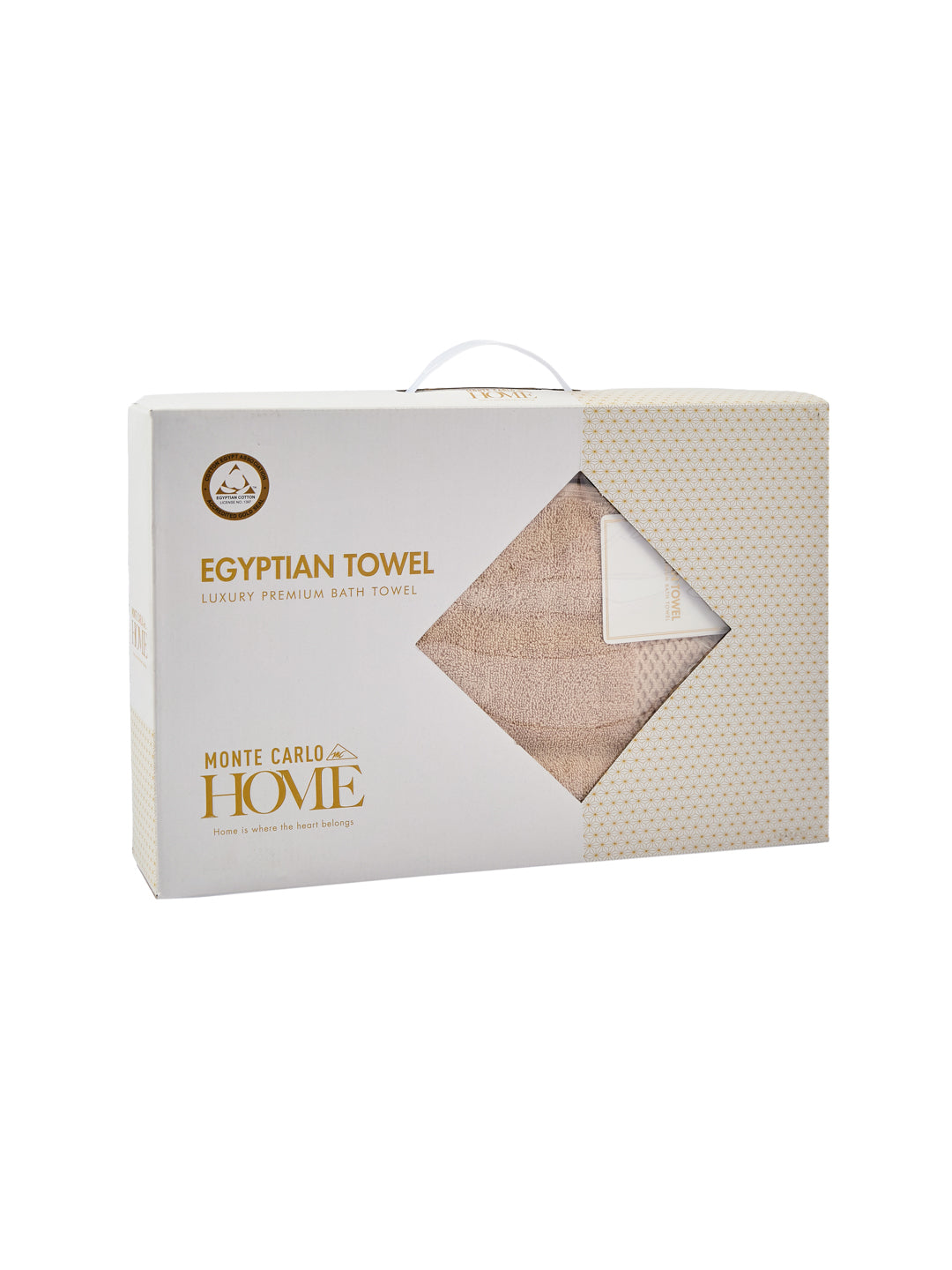 Luxury Beige 100% Cotton Solid 650 GSM Bath Towel Egyptian 1 Pc Box Pack