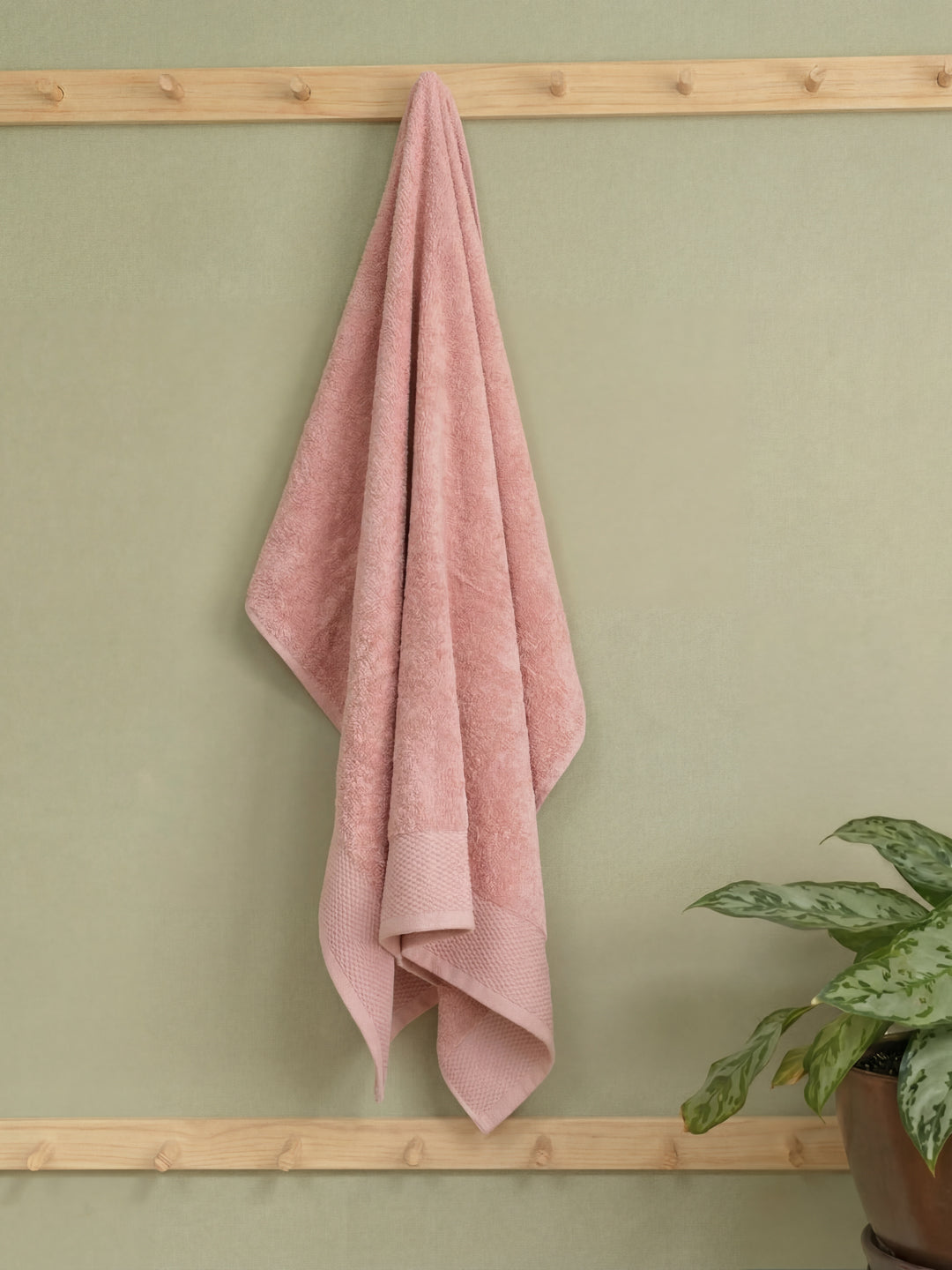 Luxury Dusty Pink 100% Cotton Solid 650 GSM Bath Towel Egyptian 1 Pc Box Pack