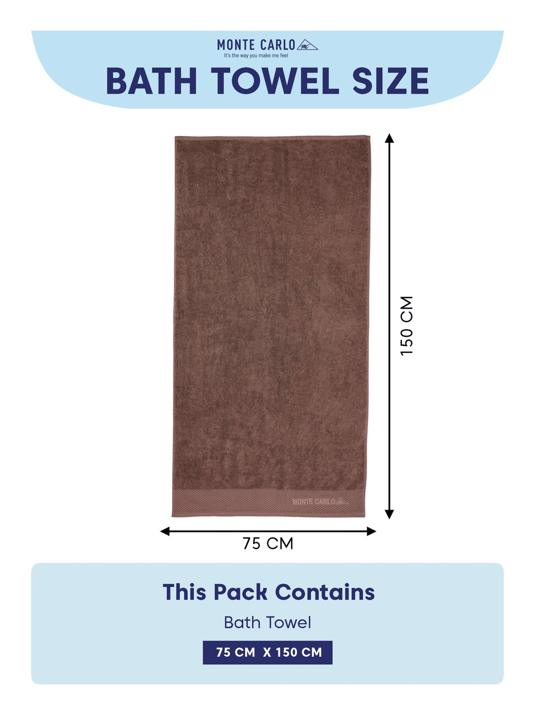 Luxury Grey 100% Cotton Solid 650 GSM Bath Towel Egyptian 1 Pc Box Pack