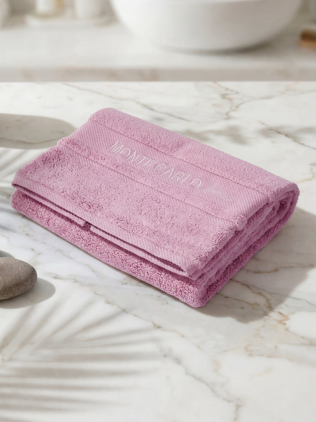 Luxury Pink 100% Cotton Solid 625 GSM Bath Towel Eusapia 1 Pc Box Pack