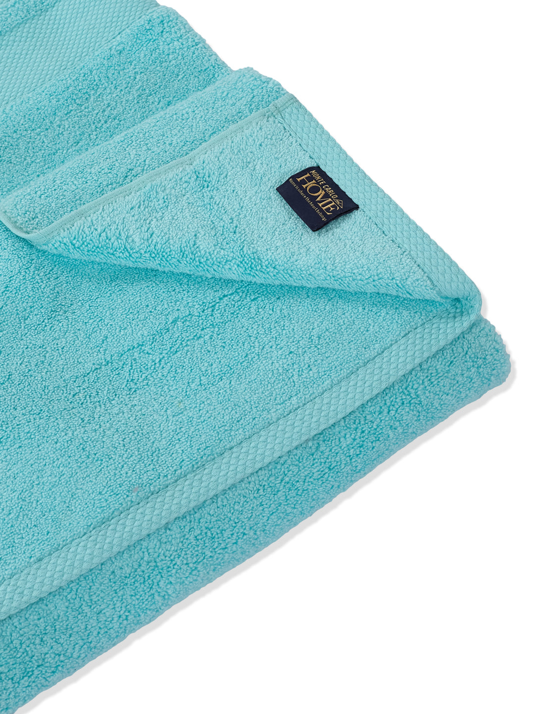 Luxury Aqua Blue 100% Cotton Solid 625 GSM Bath Towel Eusapia 1 Pc Box Pack