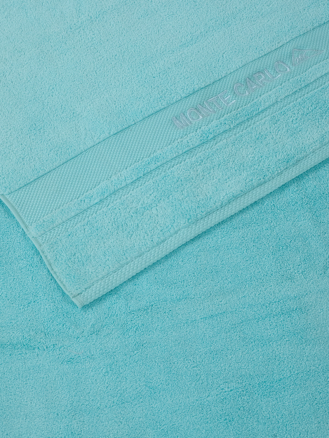 Luxury Aqua Blue 100% Cotton Solid 625 GSM Bath Towel Eusapia 1 Pc Box Pack