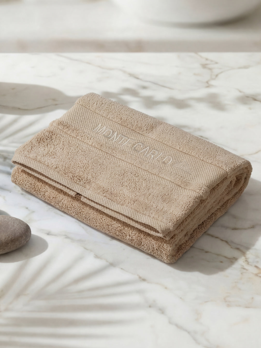 Luxury Beige 100% Cotton Solid 625 GSM Bath Towel Eusapia 1 Pc Box Pack
