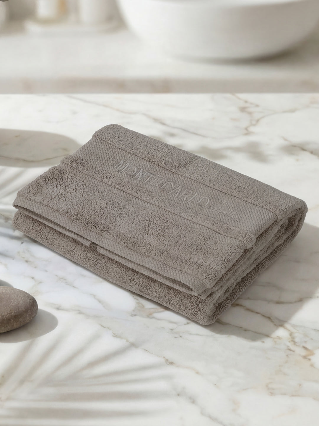 Luxury Grey 100% Cotton Solid 625 GSM Bath Towel Eusapia 1 Pc Box Pack