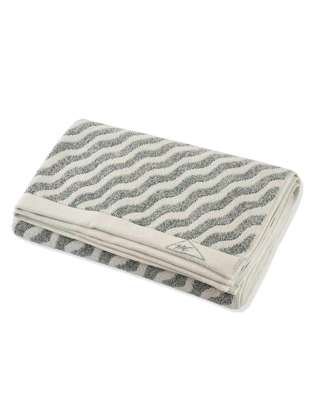 Premium Green & White Pure Cotton Self Design 500 GSM Bath Towel 1 Piece (Green Weave Collection)