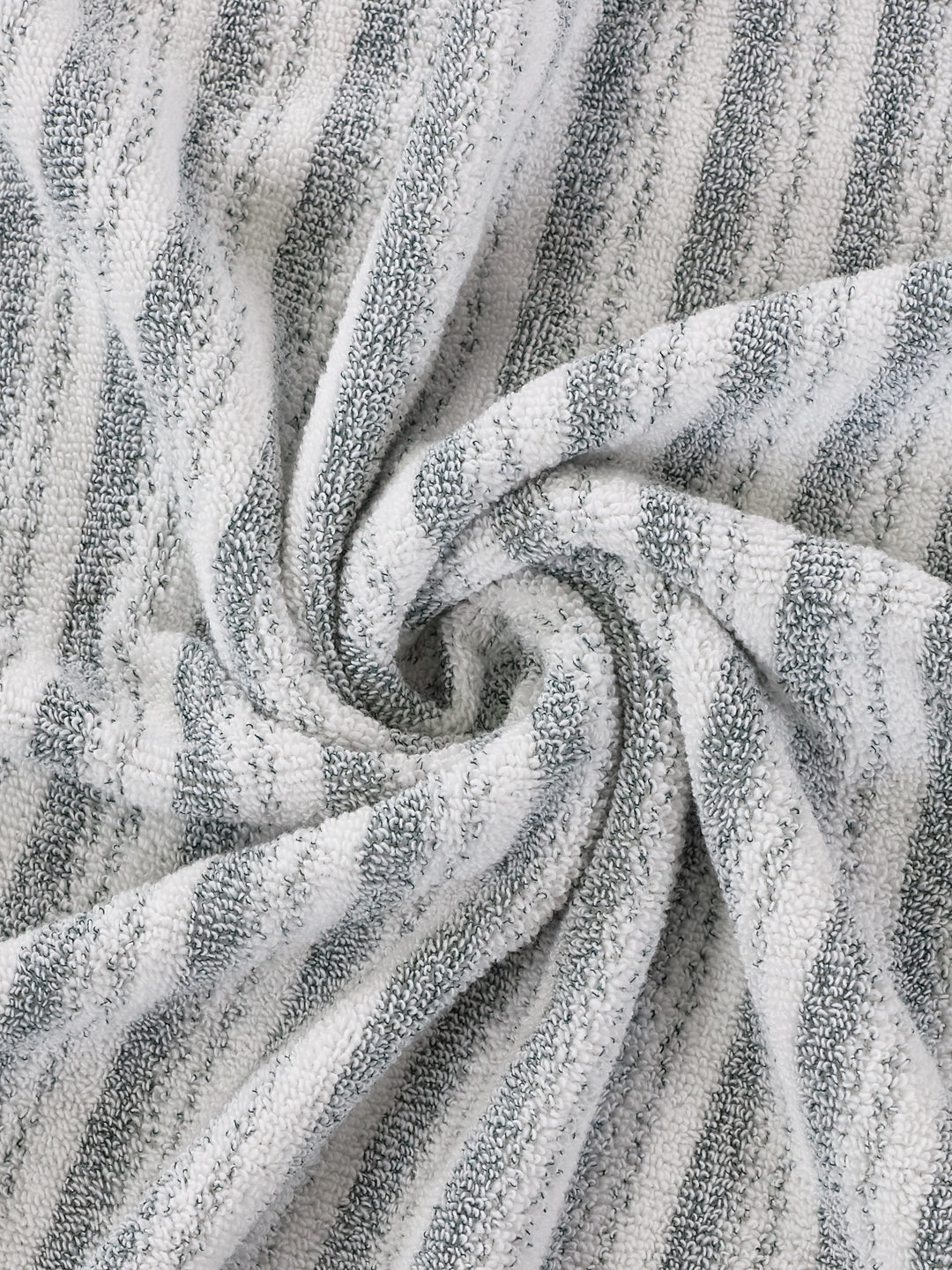 Premium Navy Blue & White Pure Cotton Self Design 500 GSM Bath Towel 1 Piece (Green Weave Collection)