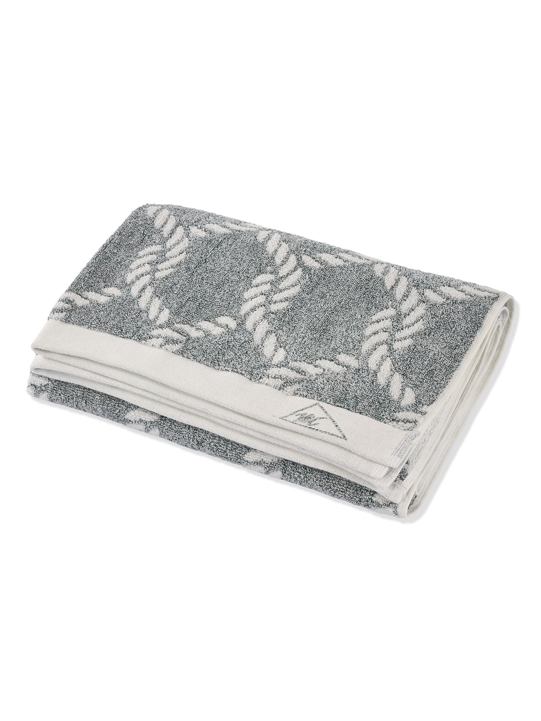 Premium Green & White Pure Cotton Self Design 500 GSM Bath Towel 1 Piece (Green Weave Collection)
