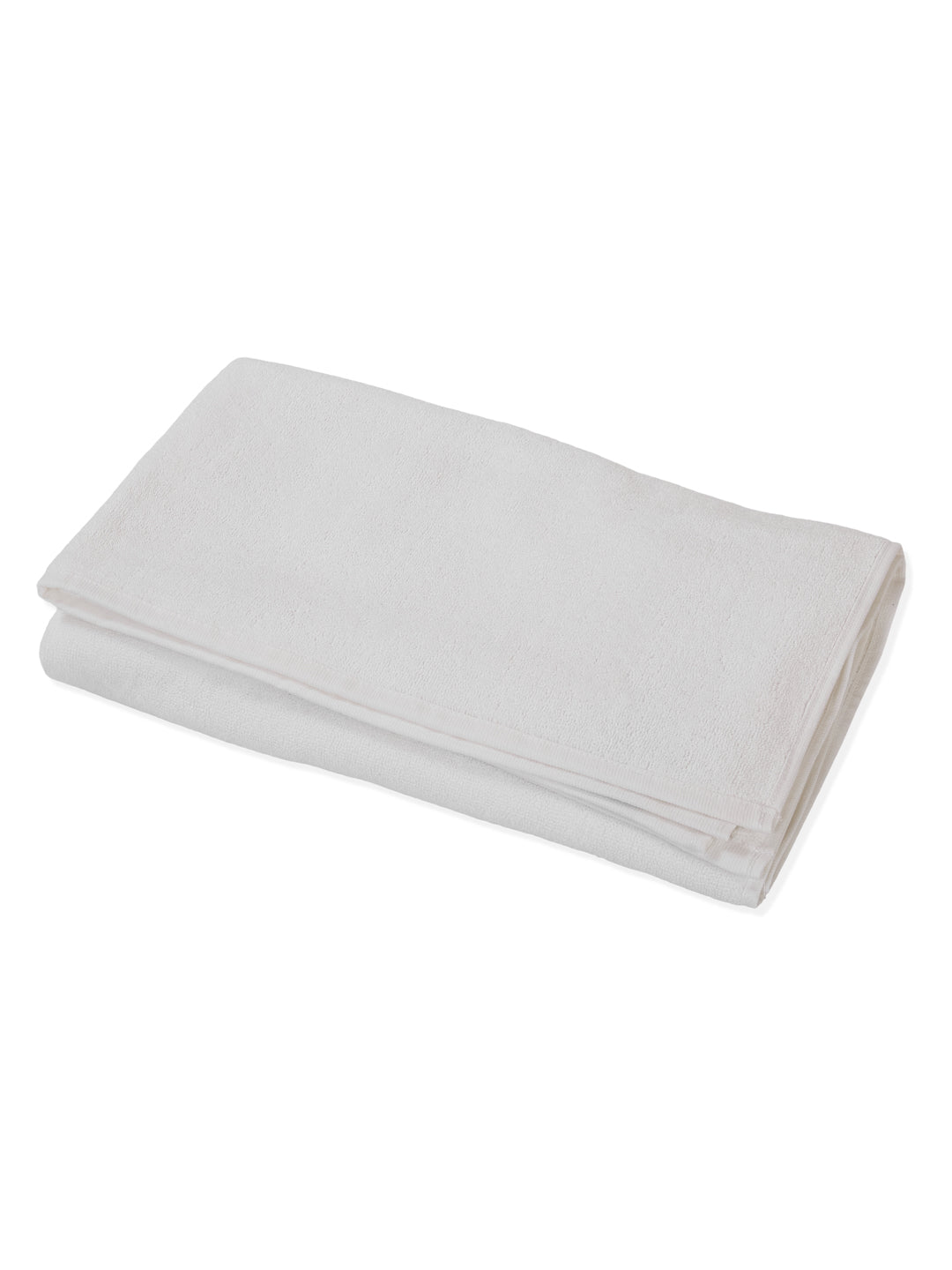 Premium White Pure Cotton Solid 550 GSM Bath Towel 2 Pc Set (Hotel Collection)