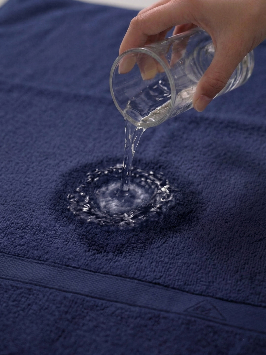 Premium Blue 100% Cotton Solid 525 GSM Bath Towel Iris 1 Pc Pvc Pack
