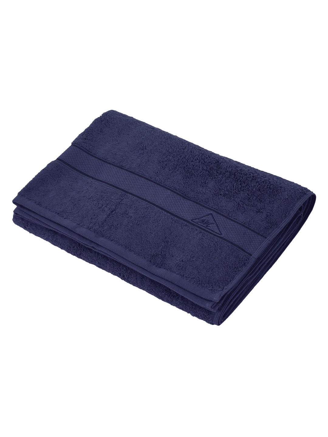 Premium Blue 100% Cotton Solid 525 GSM Bath Towel Iris 1 Pc Pvc Pack