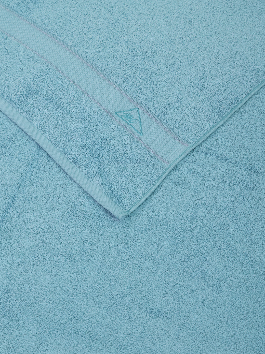 Premium Sky Blue 100% Cotton Solid 525 GSM Bath Towel Iris 1 Pc Pvc Pack