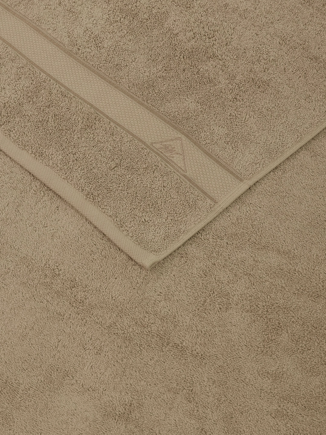 Premium Beige 100% Cotton Solid 525 GSM Bath Towel Iris 1 Pc Pvc Pack
