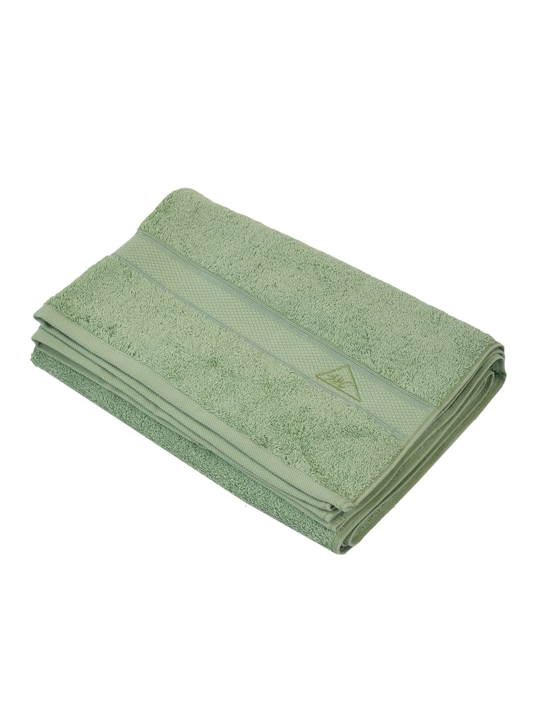 Premium Green 100% Cotton Solid 525 GSM Bath Towel Iris 1 Pc Pvc Pack