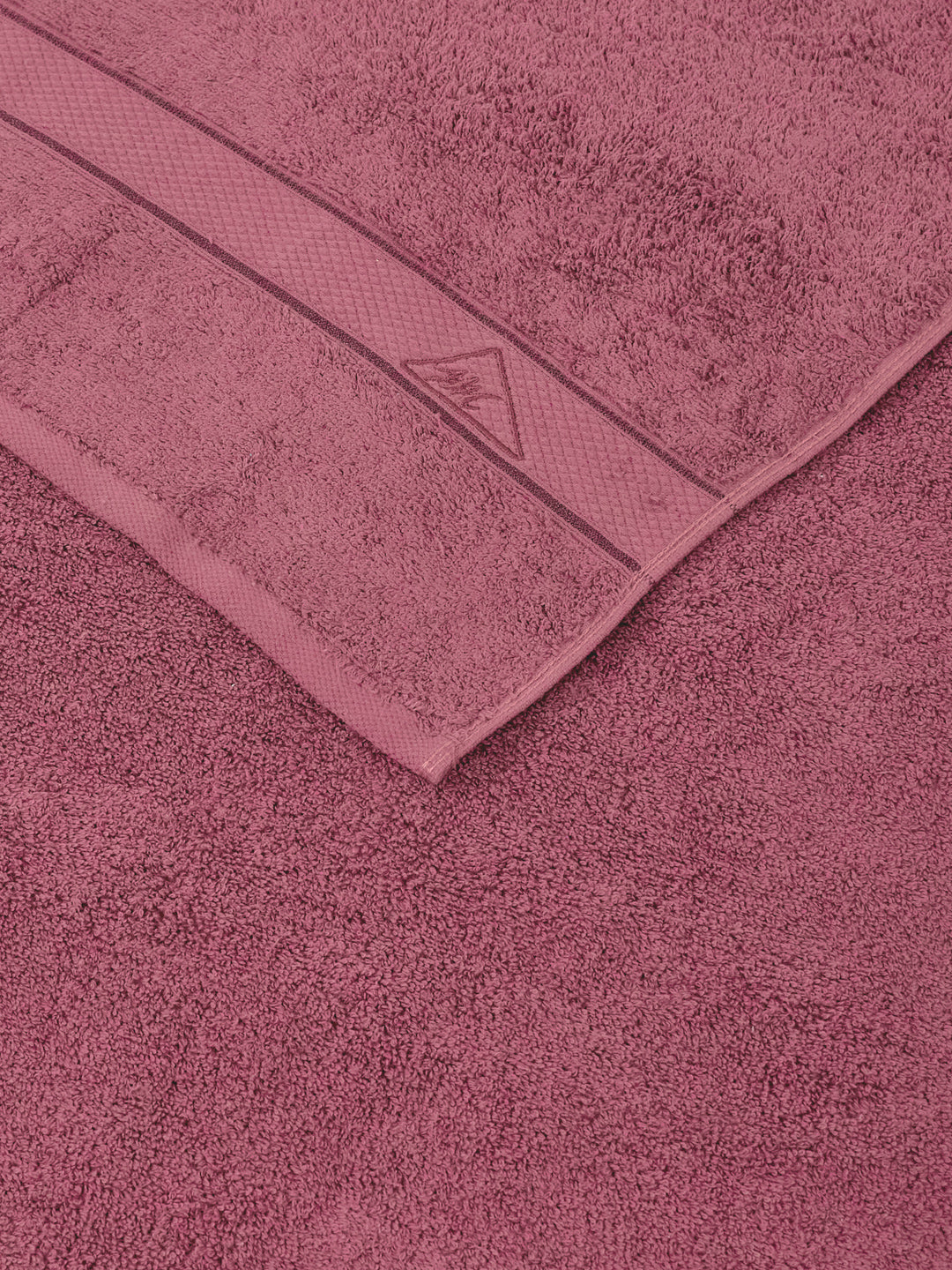 Premium Dusty Rose 100% Cotton Solid 525 GSM Bath Towel Iris 1 Pc Pvc Pack