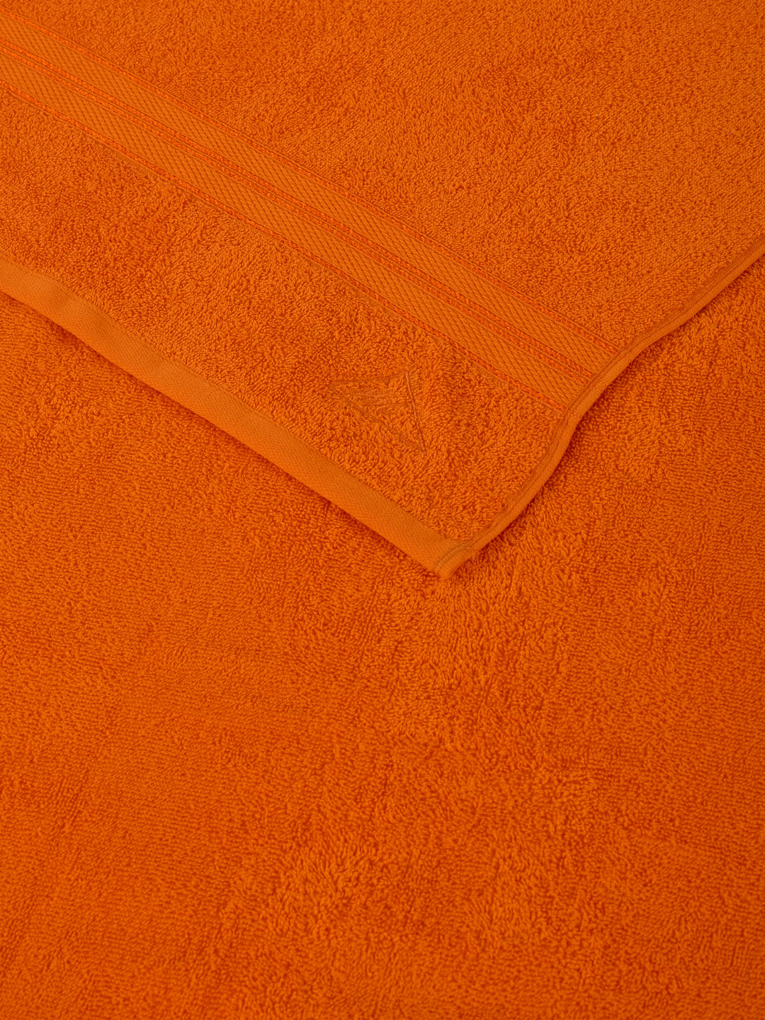Essential Orange 100% Cotton Solid 400 GSM Bath Towel Jasper 1 Pc Pvc Pack
