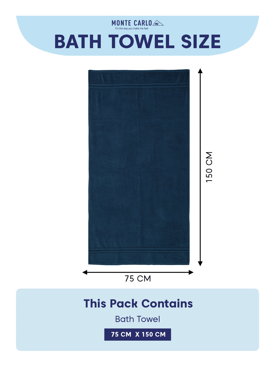 Essential Teal Blue 100% Cotton Solid 400 GSM Bath Towel Jasper 1 Pc Pvc Pack