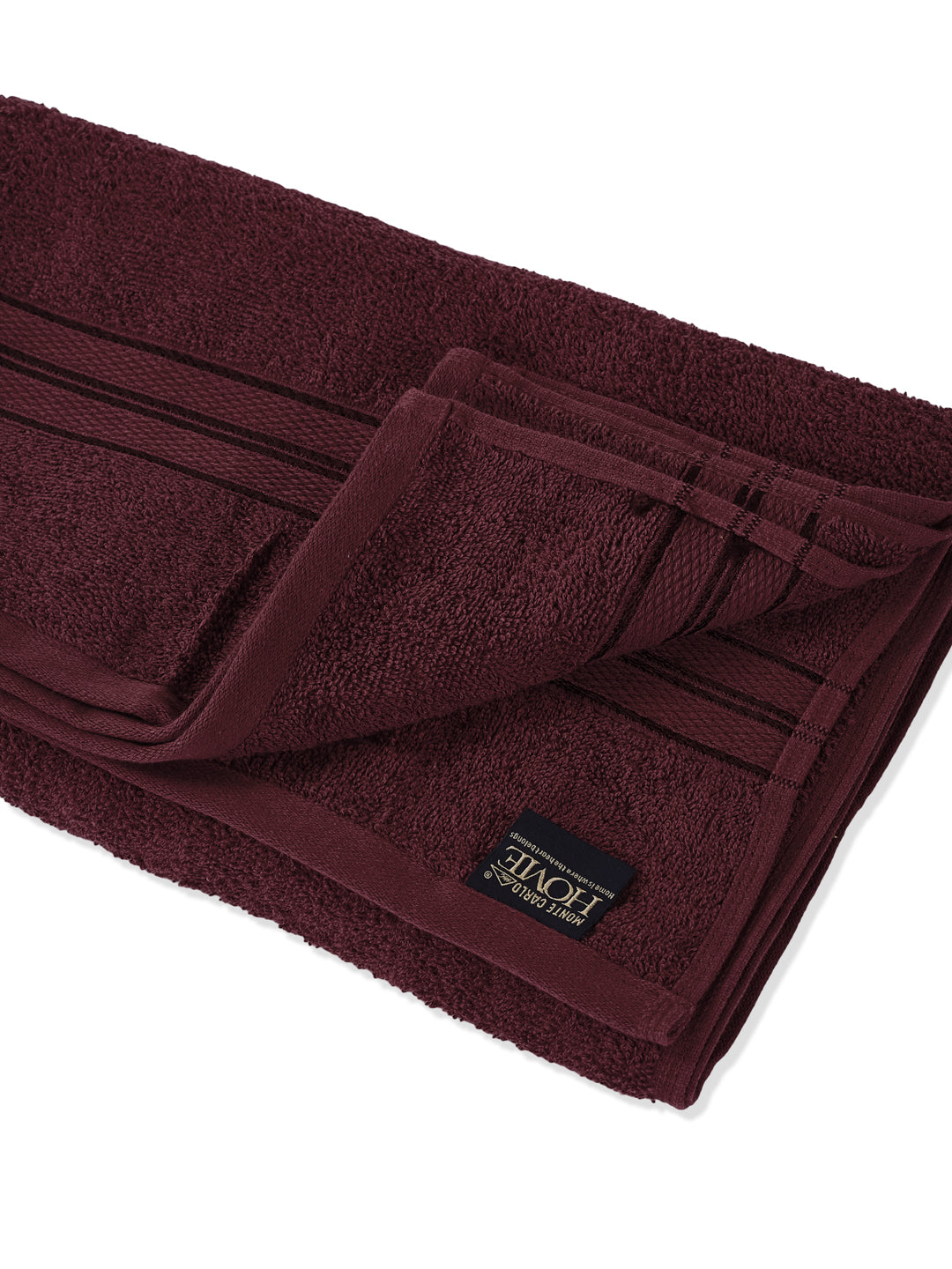 Essential Maroon 100% Cotton Solid 400 GSM Bath Towel Jasper 1 Pc Pvc Pack