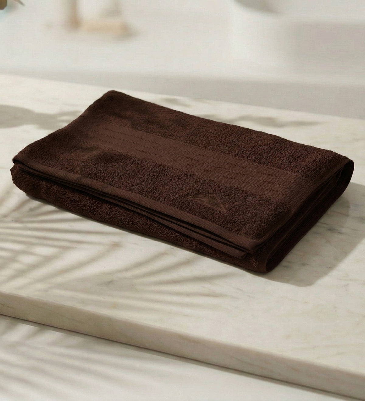 Brown Pure Cotton Solid 380 GSM Bath Towel 1 Piece (Jazz Collection)