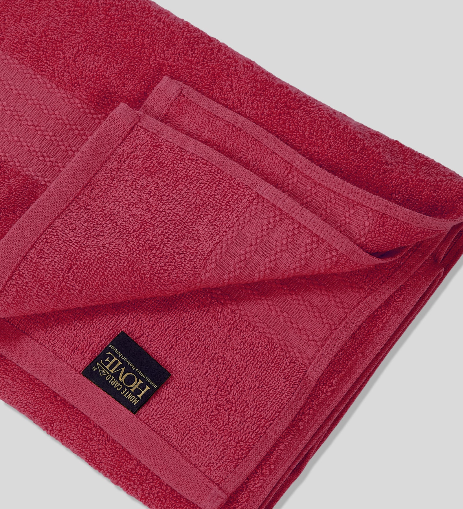 Rose Red Pure Cotton Solid 380 GSM Bath Towel 1 Piece (Jazz Collection)