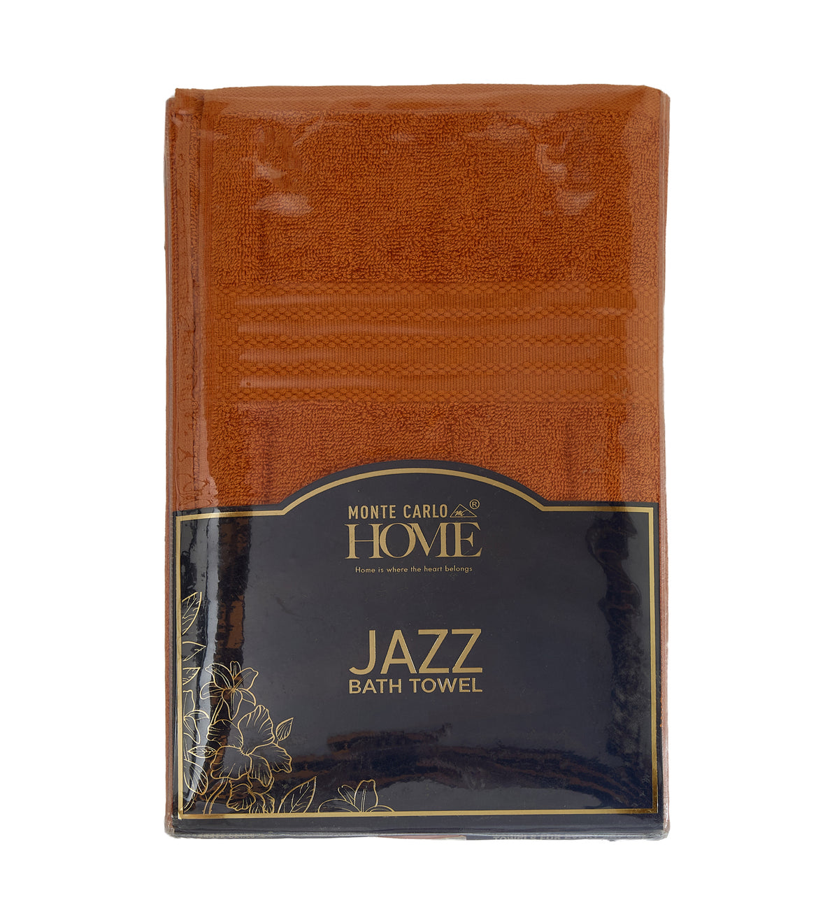 Orange Pure Cotton Solid 380 GSM Bath Towel 1 Piece (Jazz Collection)