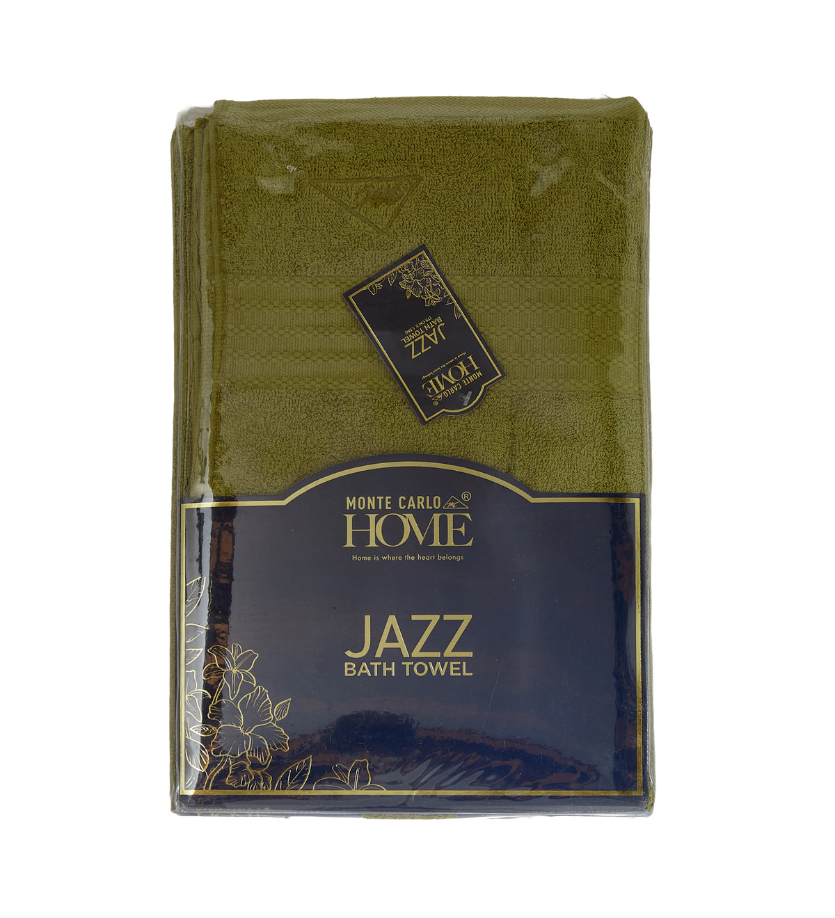 Olive Pure Cotton Solid 380 GSM Bath Towel 1 Piece (Jazz Collection)