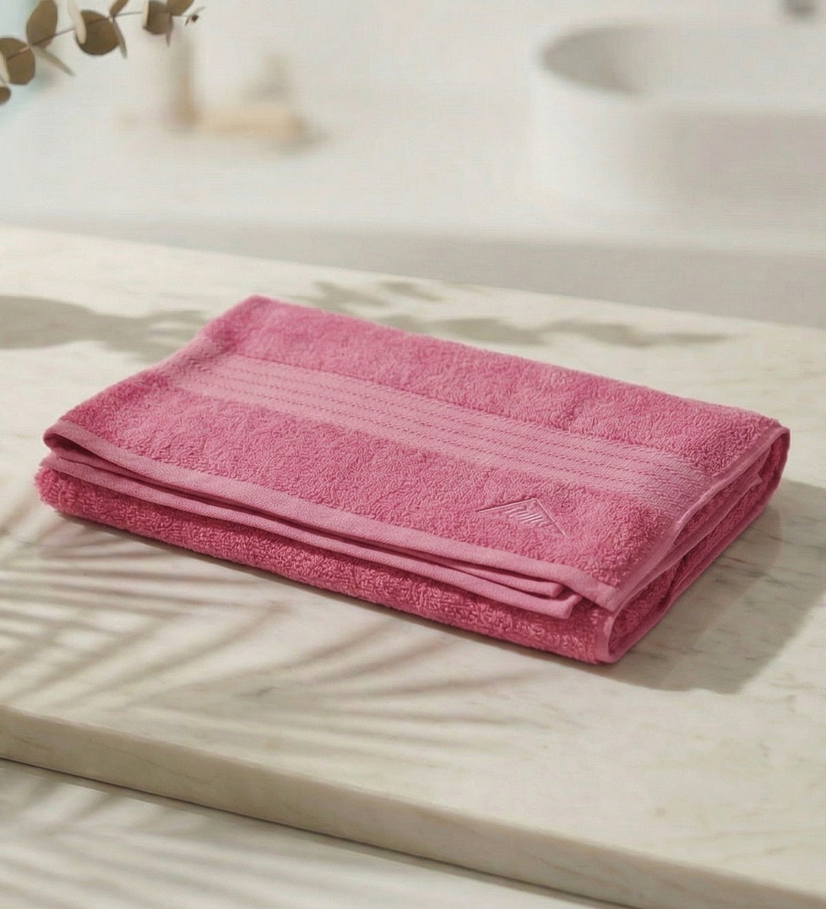 Pink Pure Cotton Solid 380 GSM Bath Towel 1 Piece (Jazz Collection)