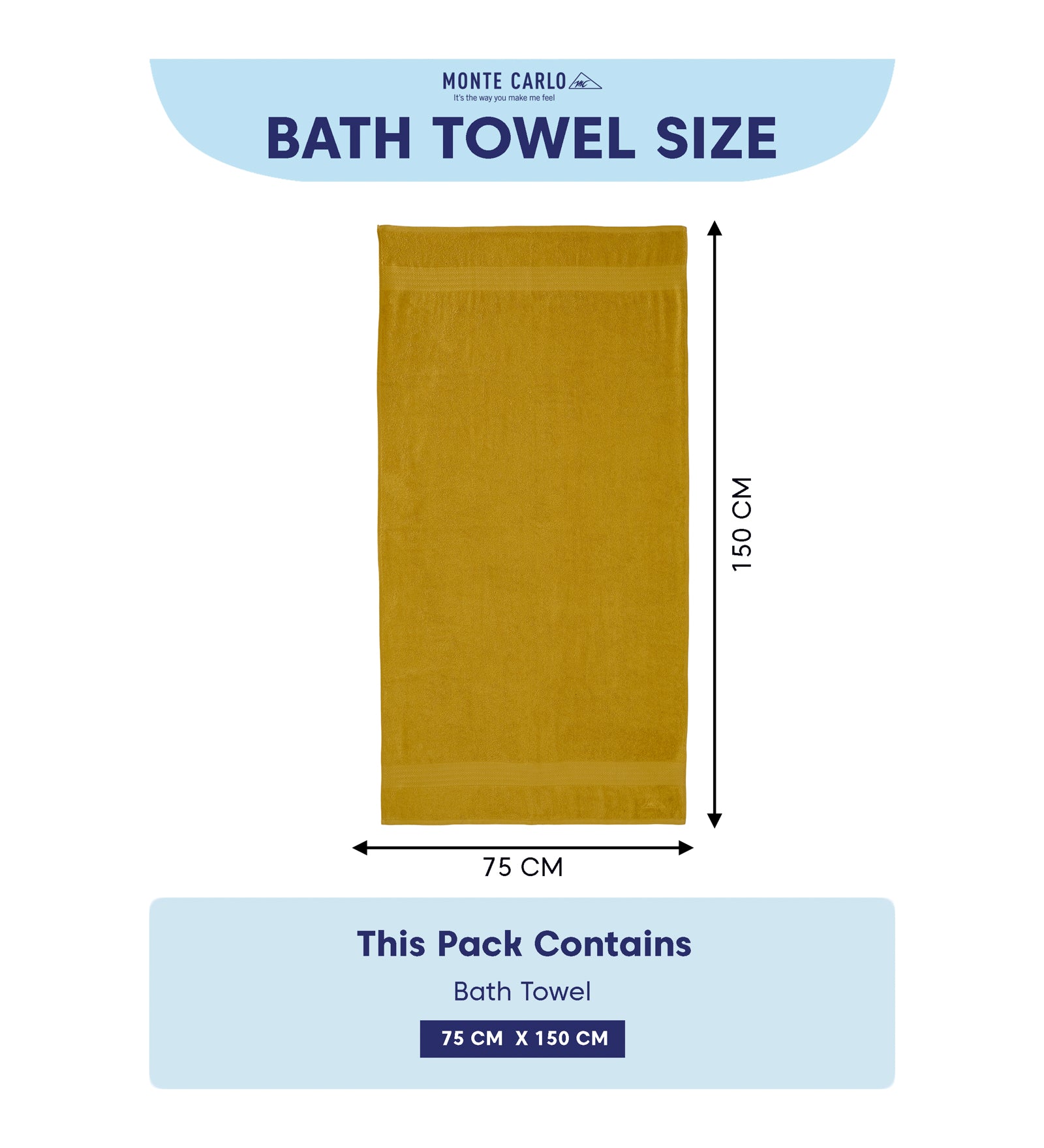 Yellow & Green Pure Cotton Solid 380 GSM Bath Towel 1 Piece (Jazz Collection)