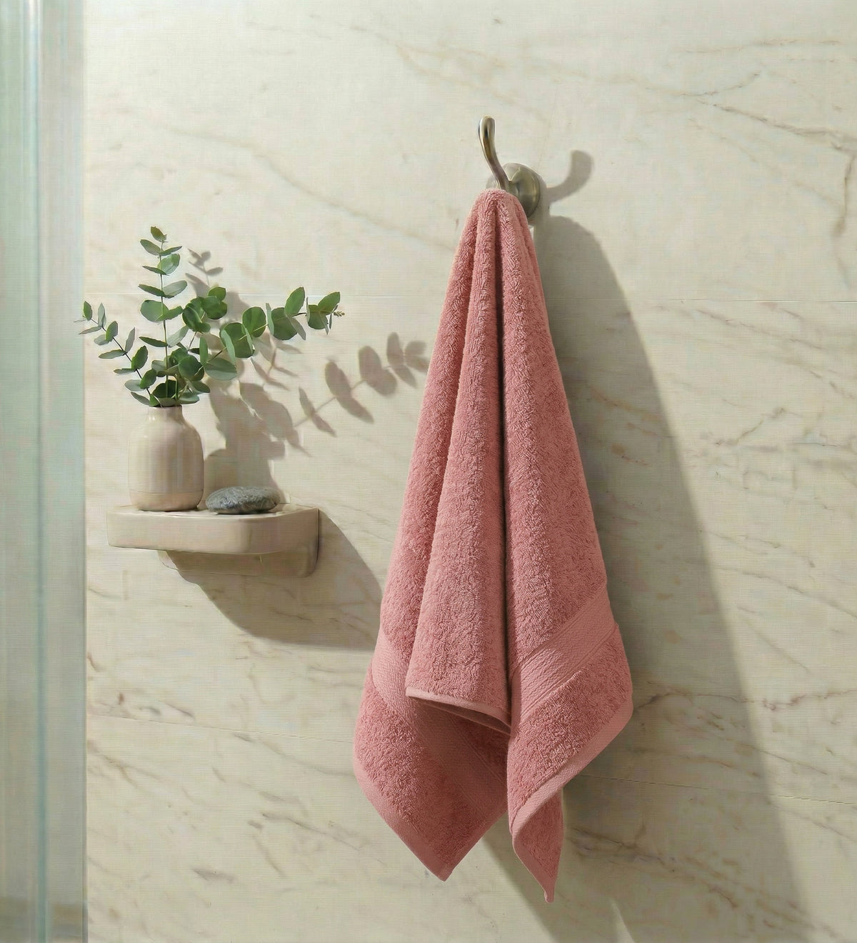 Peach Pure Cotton Solid 380 GSM Bath Towel 1 Piece (Jazz Collection)