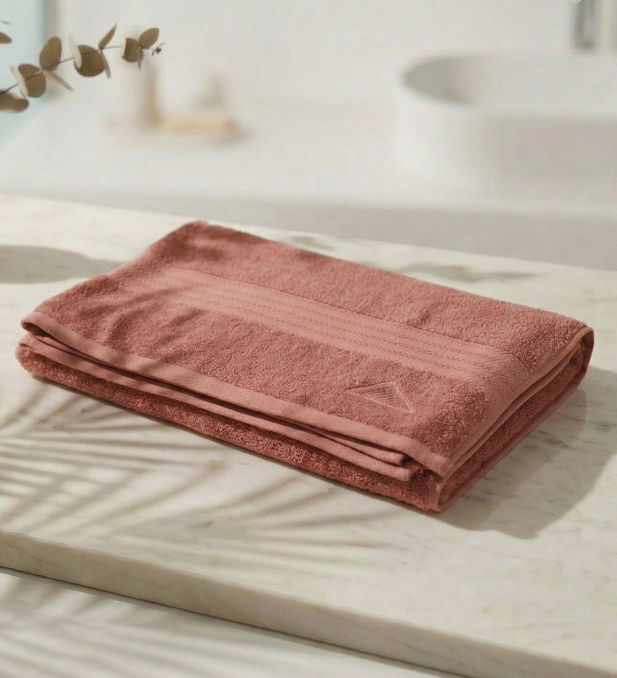Peach Pure Cotton Solid 380 GSM Bath Towel 1 Piece (Jazz Collection)