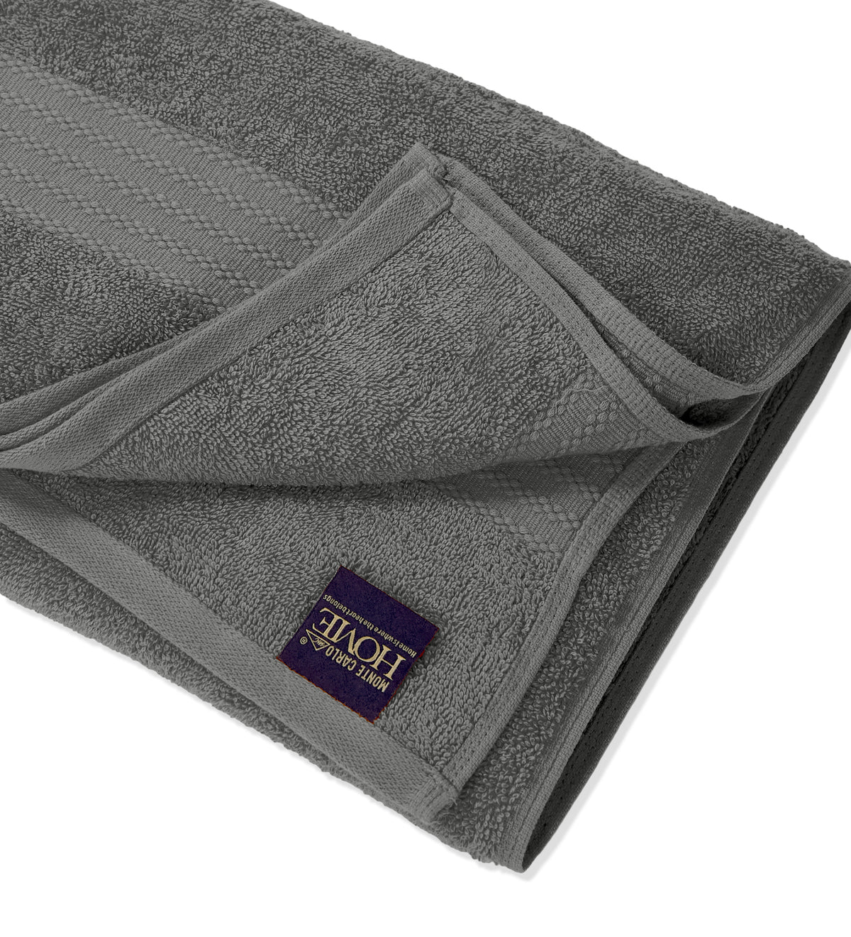 Grey Pure Cotton Solid 380 GSM Bath Towel 1 Piece (Jazz Collection)