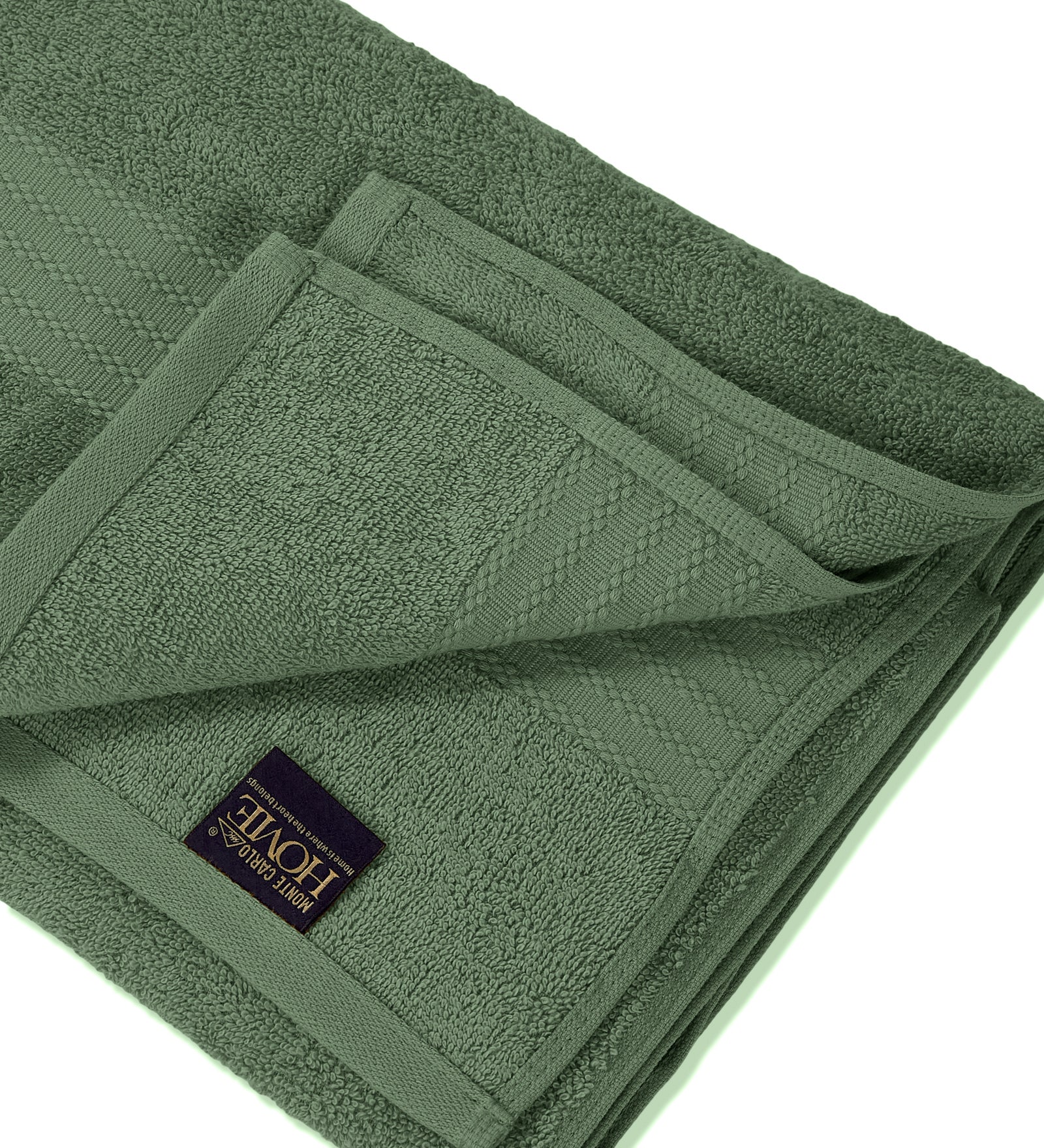 Green Pure Cotton Solid 380 GSM Bath Towel 1 Piece (Jazz Collection)