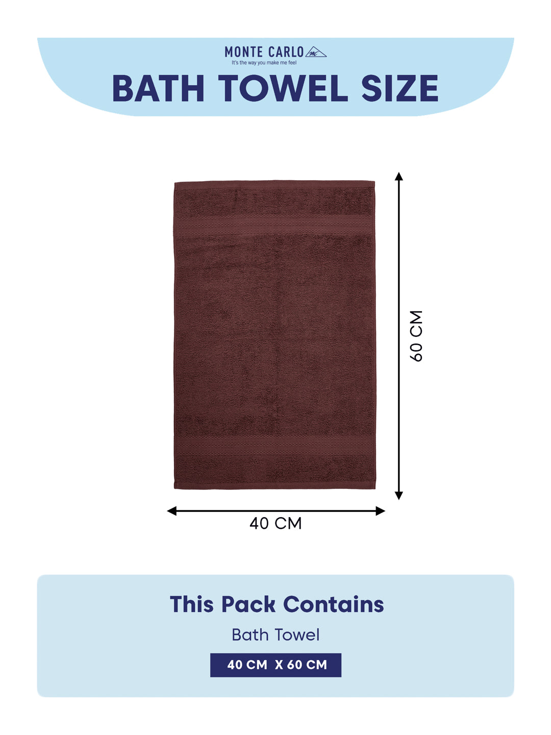 Brown 100% Cotton Solid 380 GSM Bath Towel Jazz 4 Pc Set Gifting Box Pack