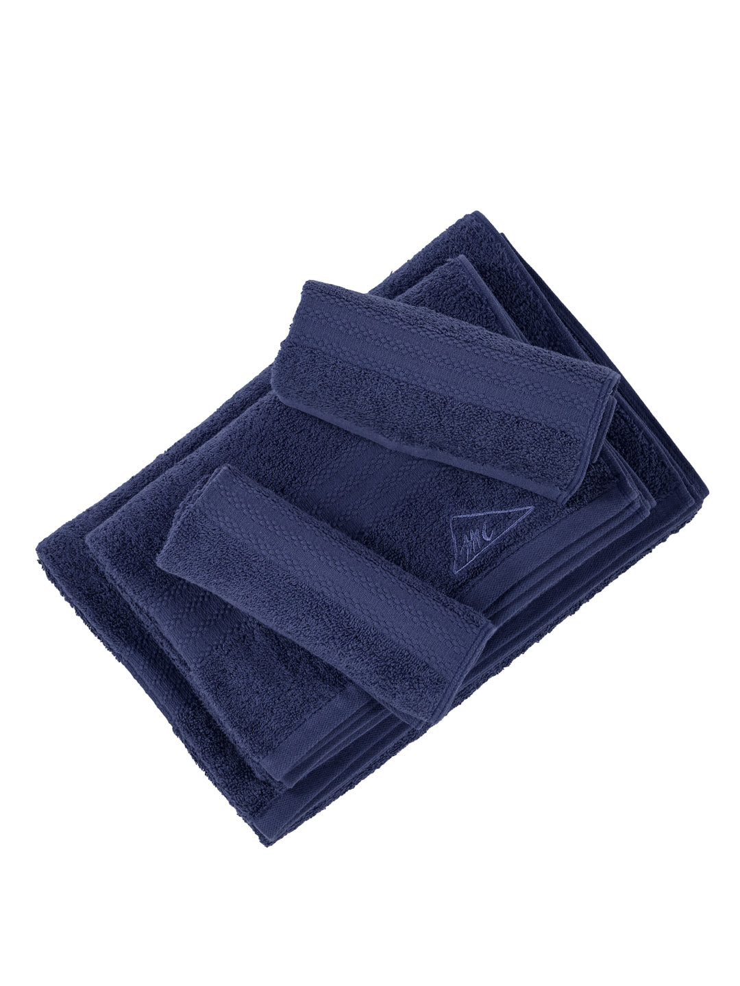 Insignia Blue 100% Cotton Solid 380 GSM Bath Towel Jazz 4 Pc Set Gifting Box Pack