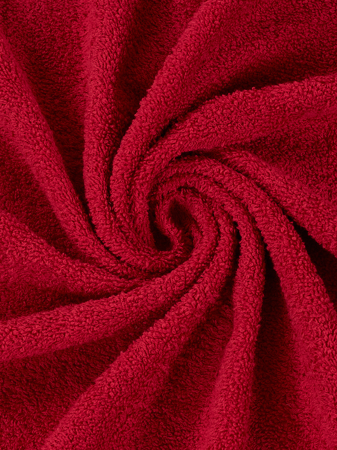 Rose Red 100% Cotton Solid 380 GSM Bath Towel Jazz 4 Pc Set Gifting Box Pack