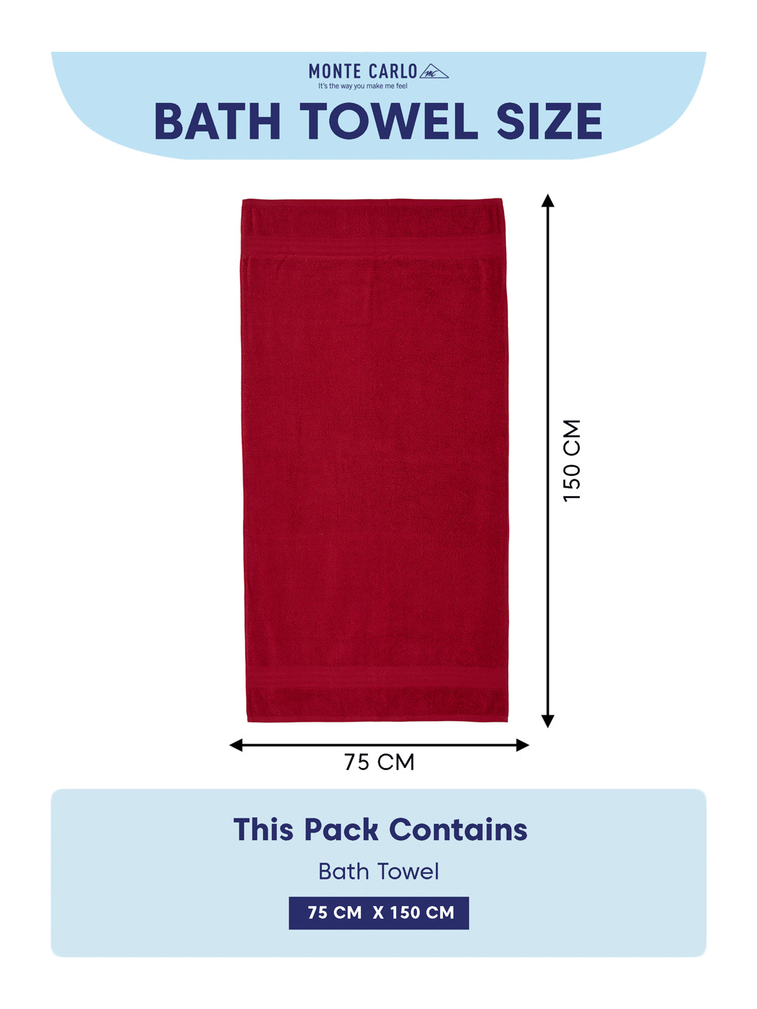Rose Red 100% Cotton Solid 380 GSM Bath Towel Jazz 4 Pc Set Gifting Box Pack