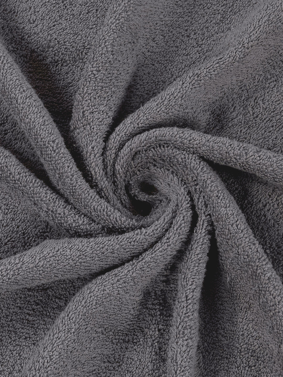 Grey 100% Cotton Solid 380 GSM Bath Towel Jazz 4 Pc Set Gifting Box Pack