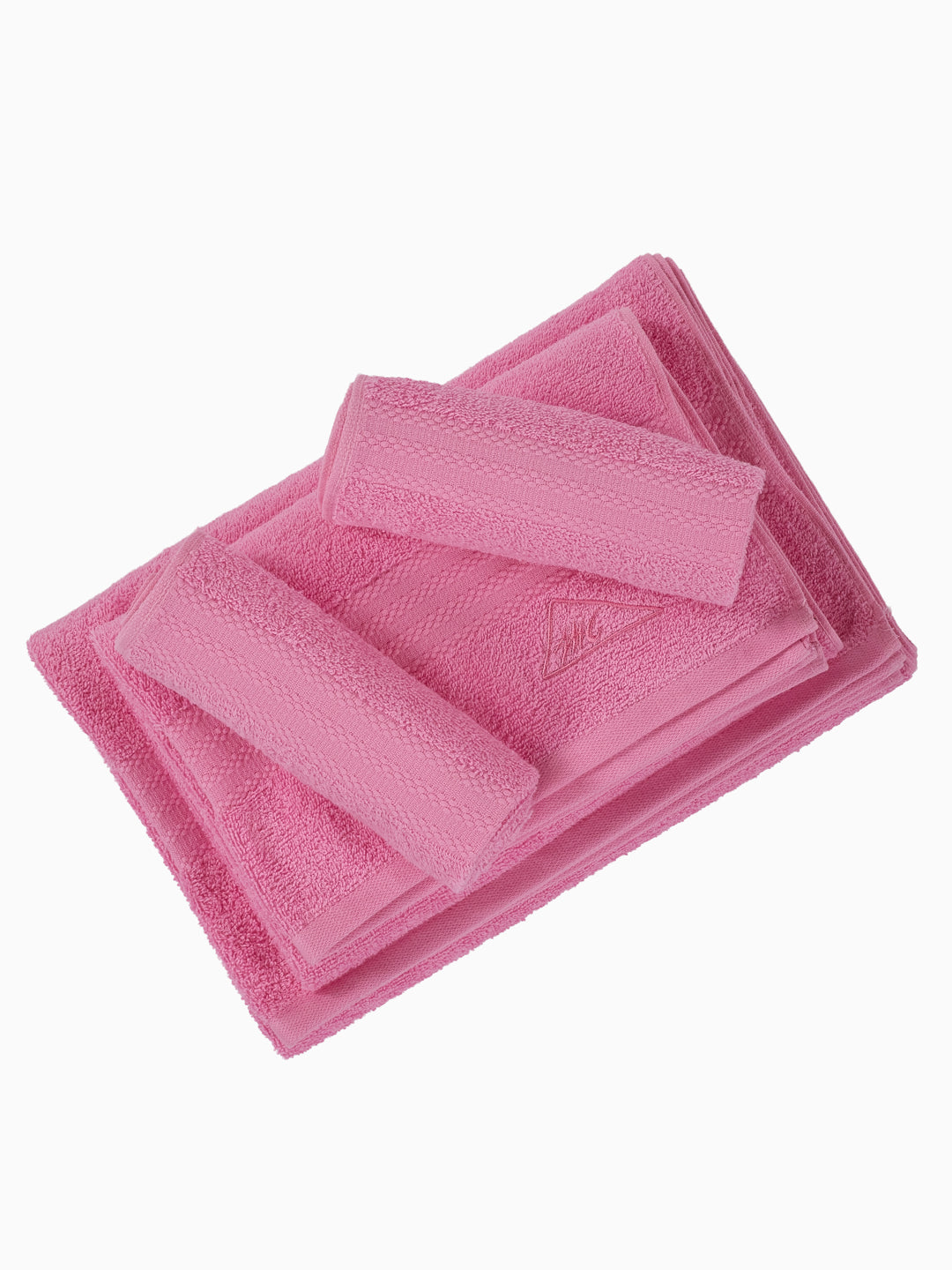 Pink 100% Cotton Solid 380 GSM Bath Towel Jazz 4 Pc Set Gifting Box Pack