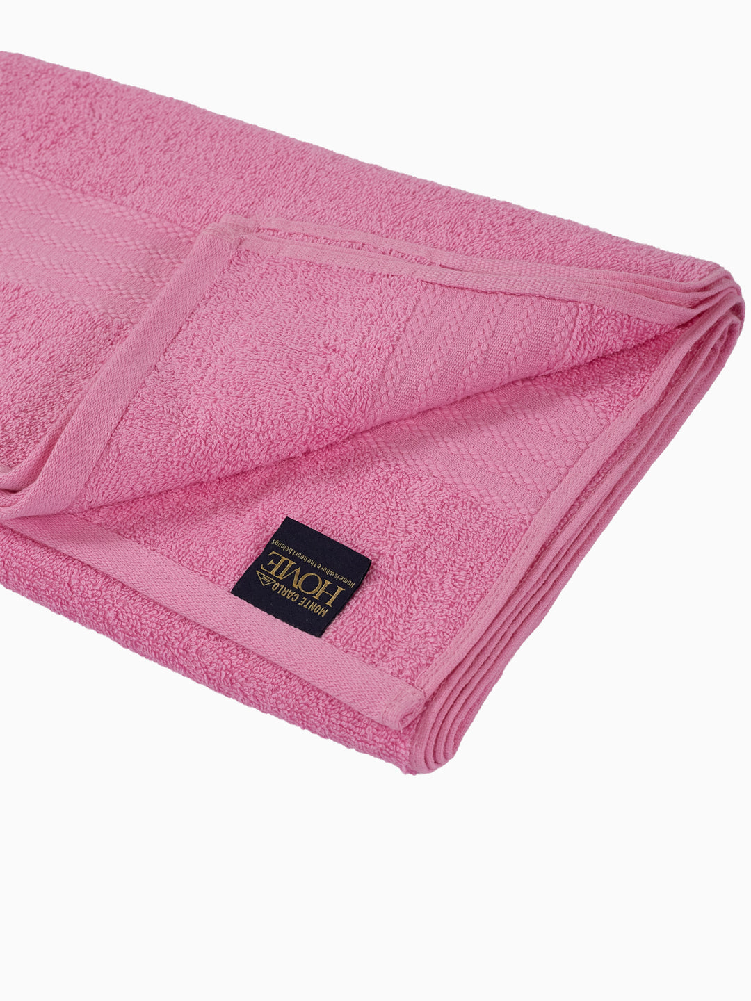 Pink 100% Cotton Solid 380 GSM Bath Towel Jazz 4 Pc Set Gifting Box Pack