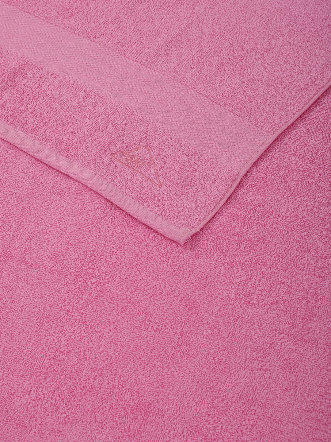 Pink 100% Cotton Solid 380 GSM Bath Towel Jazz 4 Pc Set Gifting Box Pack