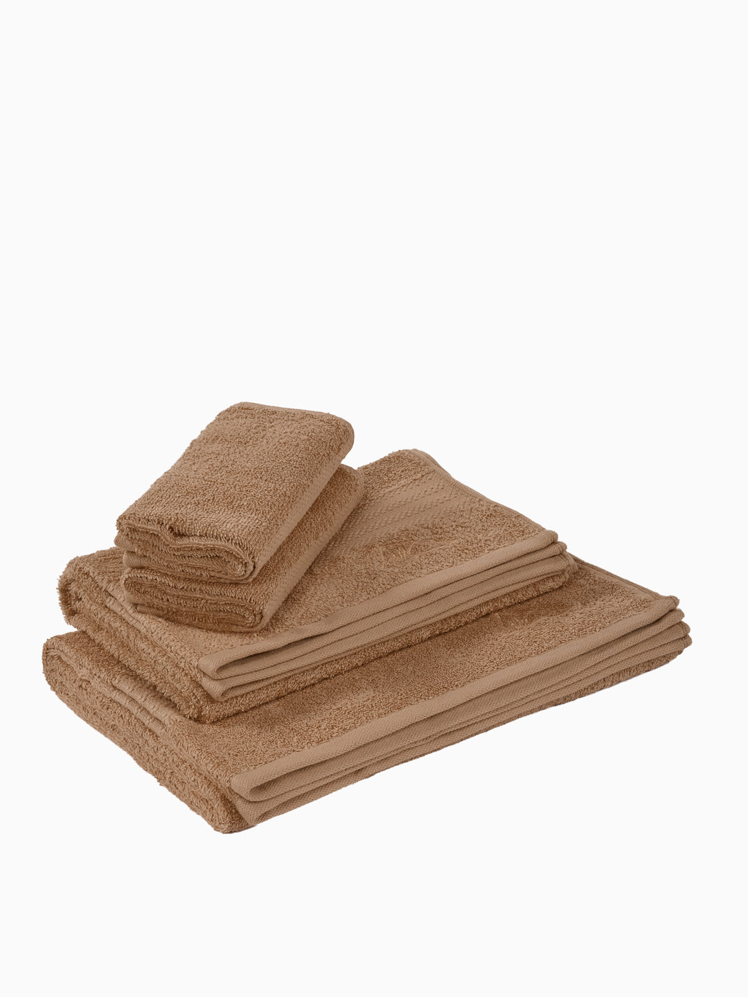 Beige 100% Cotton Solid 380 GSM Bath Towel Jazz 4 Pc Set Gifting Box Pack