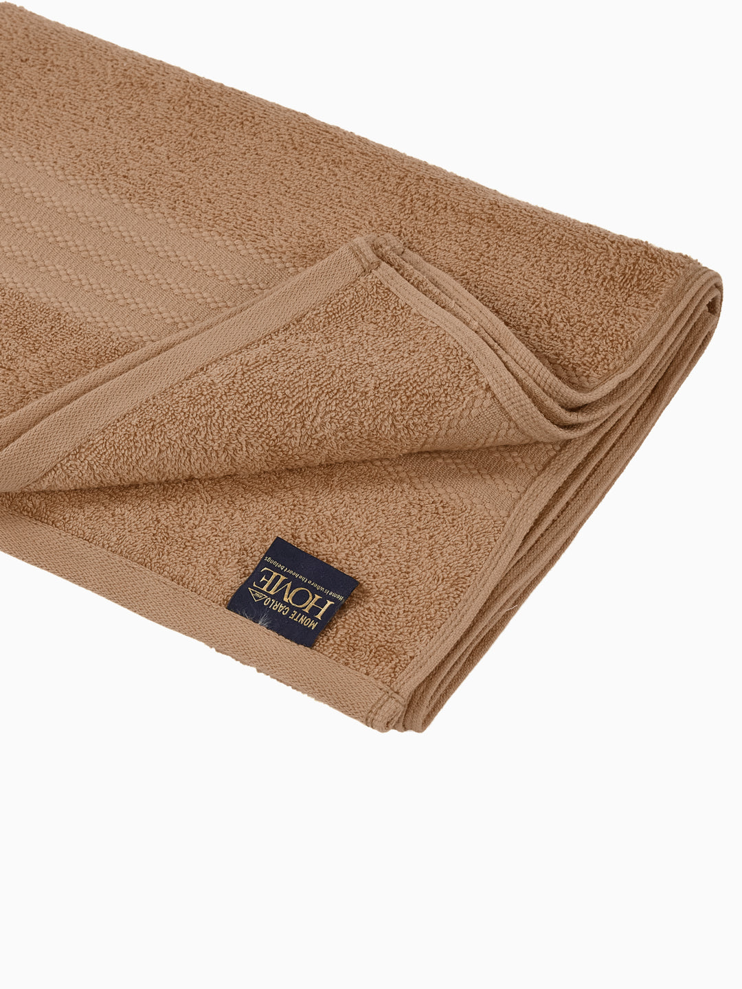 Beige 100% Cotton Solid 380 GSM Bath Towel Jazz 4 Pc Set Gifting Box Pack
