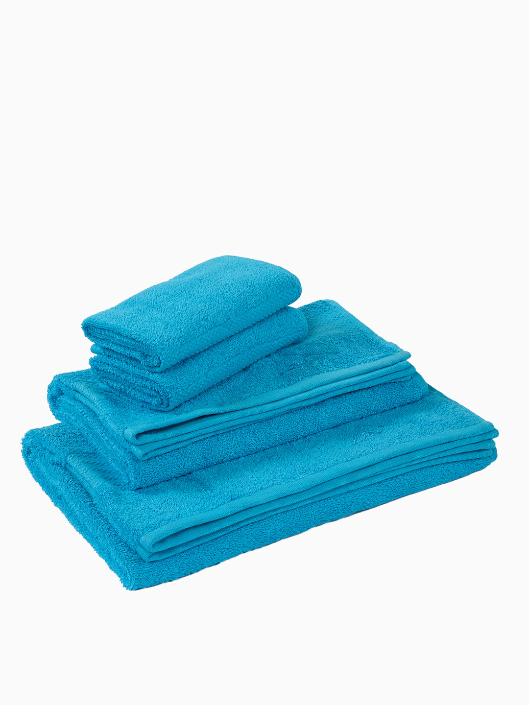 Peacock Blue 100% Cotton Solid 380 GSM Bath Towel Jazz 4 Pc Set Gifting Box Pack