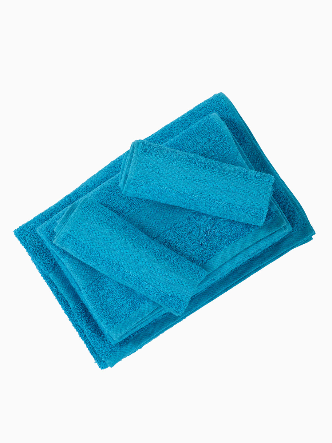 Peacock Blue 100% Cotton Solid 380 GSM Bath Towel Jazz 4 Pc Set Gifting Box Pack