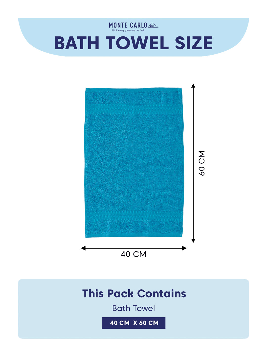 Peacock Blue 100% Cotton Solid 380 GSM Bath Towel Jazz 4 Pc Set Gifting Box Pack